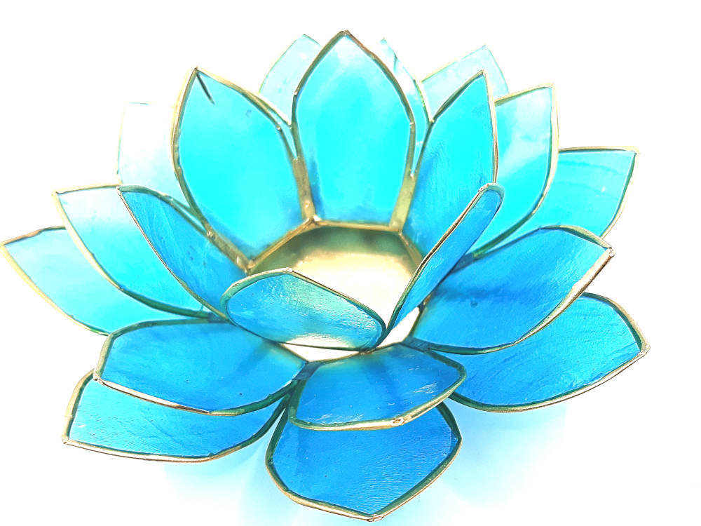 Eclairage Fleur de Lotus - Bleu