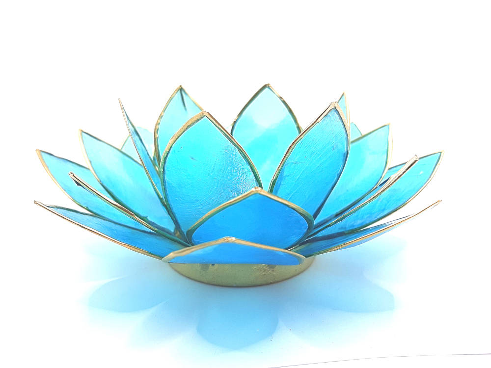 Eclairage Fleur de Lotus - Bleu